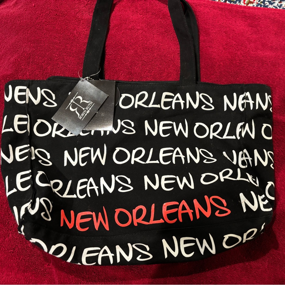 New Orleans Black Tote Bag